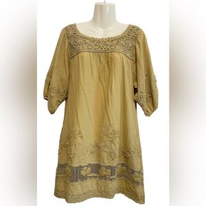 Sundance Tan Lace Detail Tunic